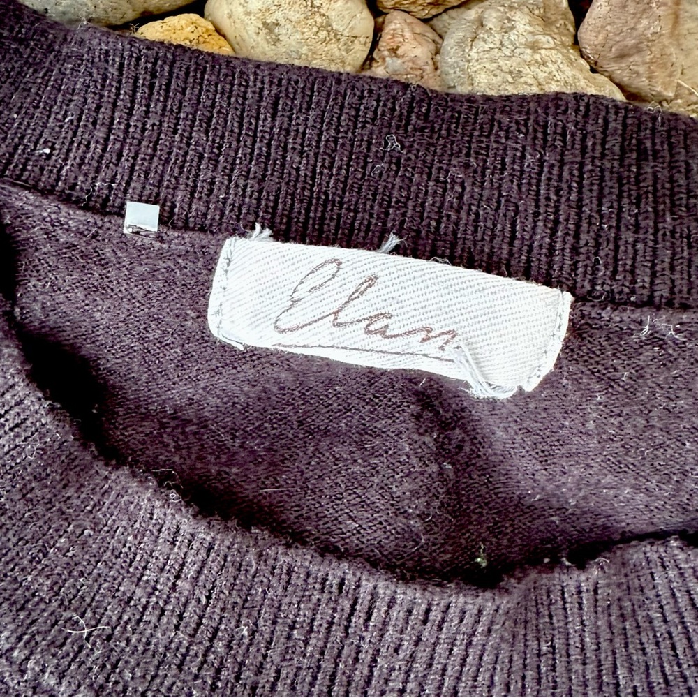 Elan Black and White Star Crewneck Sweater - Picture 2 of 5